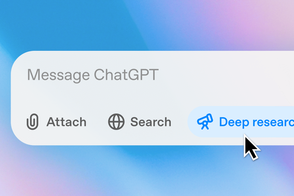 Deep Research Interface in ChatGPT